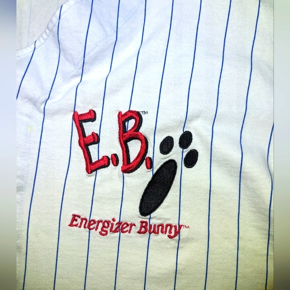 Energizer Bunny Shirt / Baseball Jersey / Vintage Energizer Bunny Button Up - Picture 3 of 8